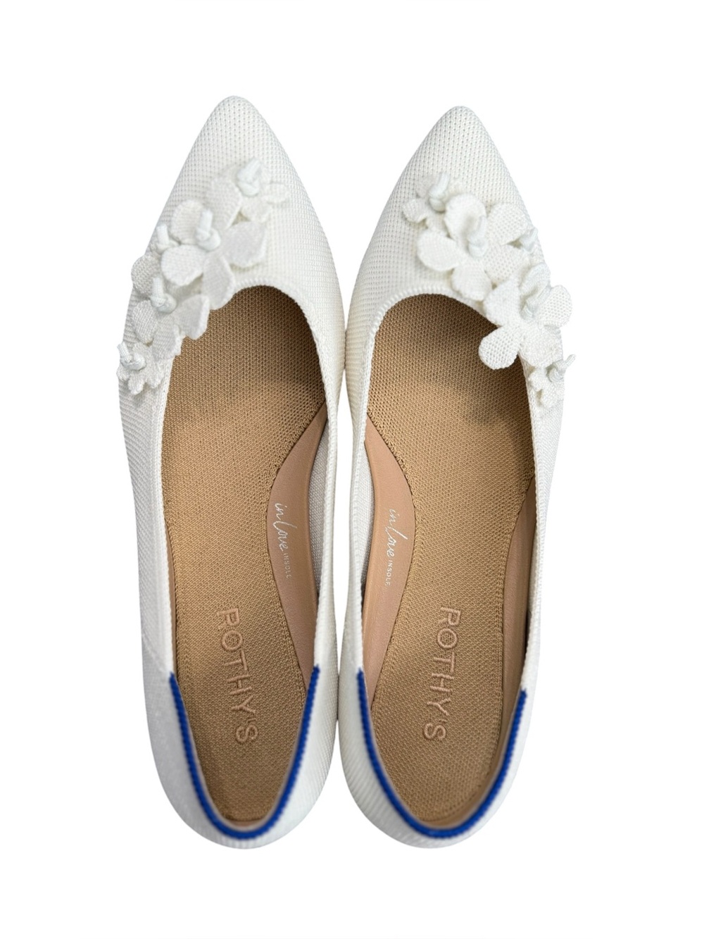 Rothys The Petal Point II in White size 8